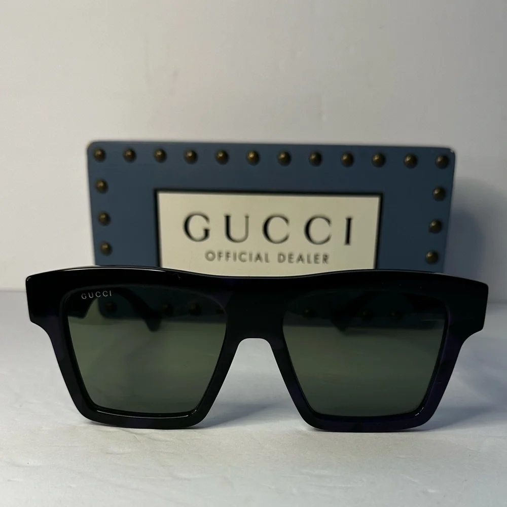 Gucci Men's GG0962Sm Acetate Rectangle Sunglasses